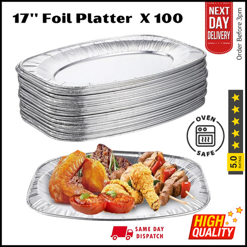 Heavy duty foil platters - 17",