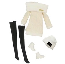 Winter White Dress Jumper Tights Hat & Shoes Clothes Doll Outfit Sindy Outfit