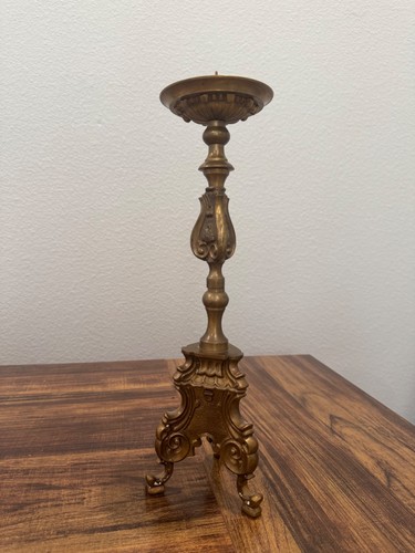 Brass candlestick 19th - brass,