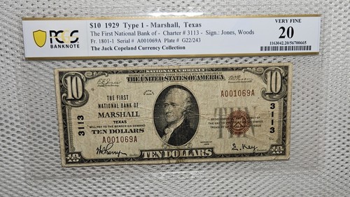 1929 national banknote - $10,