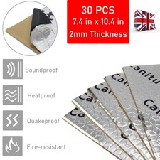 30pcs Sheets Sound Deadening Damping Mat Car Compact Van Proofing 2mm MO