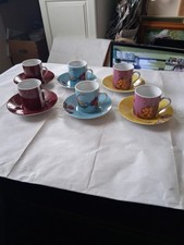 6× Cappuccino Cups &saucers  Fine Porcelain Design By SILĒA
