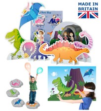 Dinosaur Party Games with pin the tail on the dinosaur - set of 3 UK made, ebay