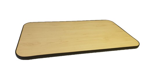 Maple table black trim - maple,