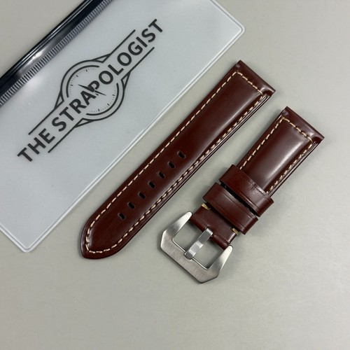 Dark brown leather watch - leather,