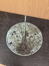 Antique Bronze Small Sundial Hand Engraved