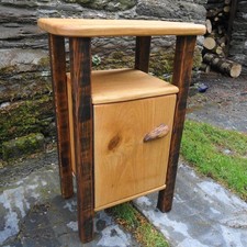 Rustic Wooden Bedside Cabinet