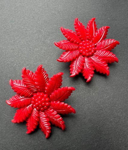Dramatic vintage 1950s 4cm red - vintage,