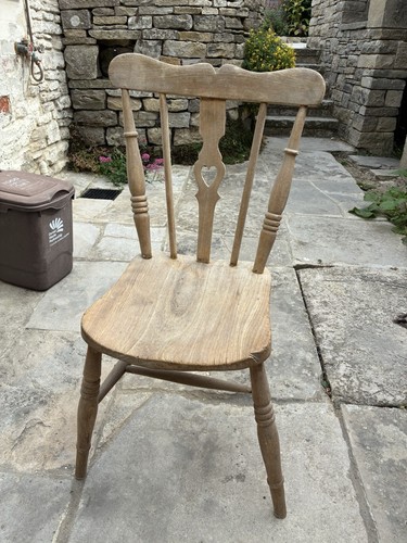 Old pine wooden chair - pine, seat