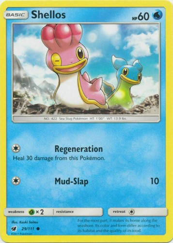 Pokemon card shellos 111 no - shellos, 29/111