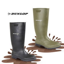 Mens Dunlop Wellingtons Waterproof Boots Ladies Tall Snow Rain Festival Unisex