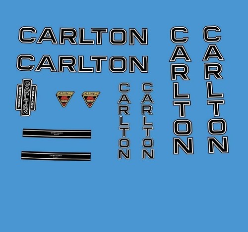 Carlton bicycle decals - bicycle,