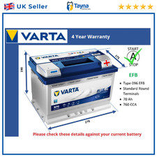 EFB Car Battery N70 Varta 096