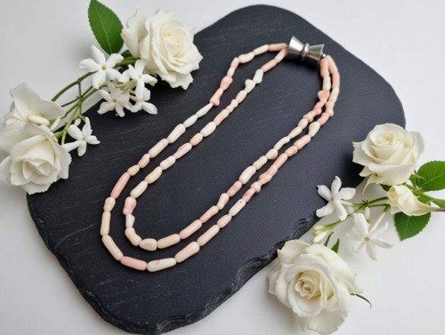 Handmade pink coral - handmade, necklace
