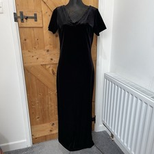 East black velvet shift dress - black,