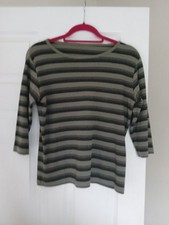 TIGI Wear Khaki Stripe Jersey Top 12/14