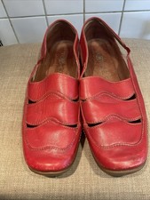 ROHDE RED LEATHER COMFORT SHOES SIZE 5 G WIDE FIT