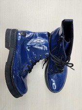 Rieker blue patent ankle boots - blue,