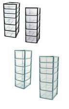 A4 Drawer Plastic Storage Tower Unit Chest Home Bedroom Bathroom School Office