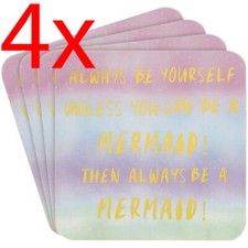 SET OF 4 MERMAID COASTERS
