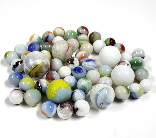 Vintage mixed glass marbles - vintage,