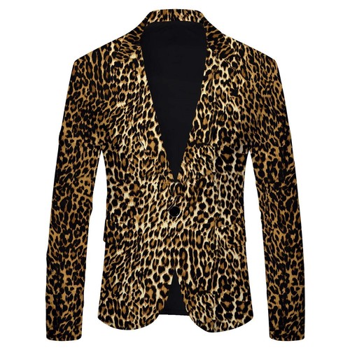 Leopard print jacket blazer - print,