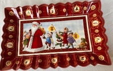 Villeroy & Boch Toys Fantasy “Snow Walk” Christmas Scene Rectangular Cake Plate