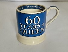 Emma Bridgewater 60 Years A Queen Diamond Jubilee Mug Blue