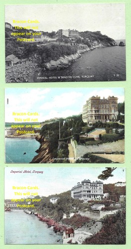 J223 devon three postcards - three,