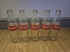 5 Coca-Cola Empty Glass Bottles 330ml No Lids