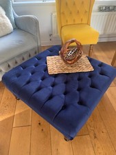Buttoned footstool french - buttoned,