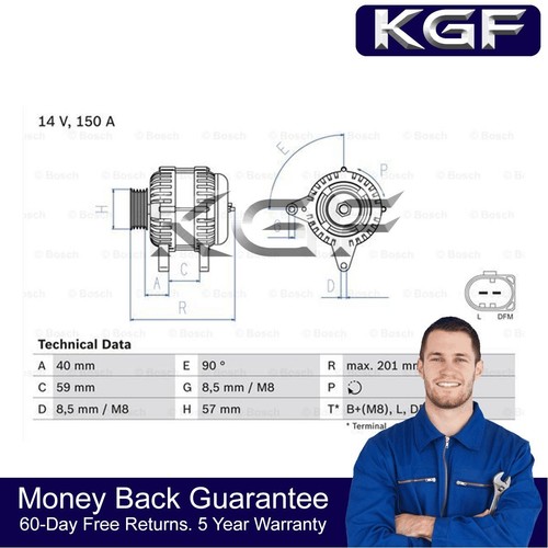 Kgf alternator fits - kgf,