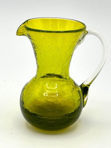 Crackle glass jug pitcher lime - glass, jug/pitcher