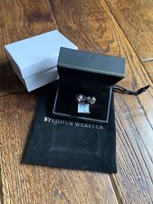 STEPHEN WEBSTER DOUBLE SKULL RING UK L US 6 Black Sapphires And Rubies NEW Tag