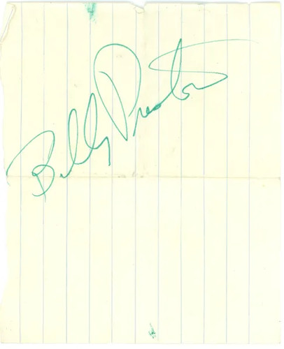 Billy preston autograph 1970s - autograph,
