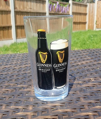 Guinness print pint glass - guinness,