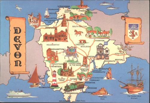 Vintage topographical postcard - vintage,