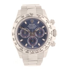 Rolex Cosmograph Daytona White Gold Blue Dial Mens Watch 116509 - 2022