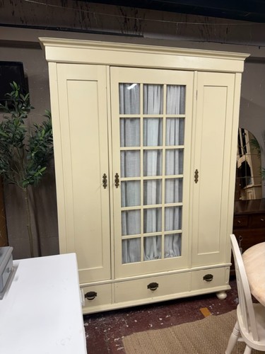 Antique pine wardrobe - antique,