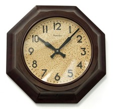 Vintage 31cm Genalex Wall Clock - Bakelite Retro Mid Century Style Industrial