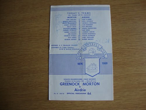 1969 greenock morton - 1969/70,