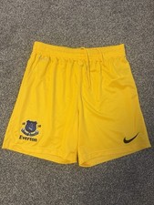 Nike Everton Football Training Shorts Season 2012-13 Yellow Size Small