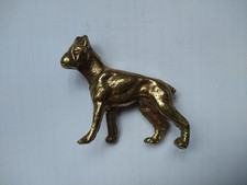 Boxer Dog Brass Ornament Vintage Collectable