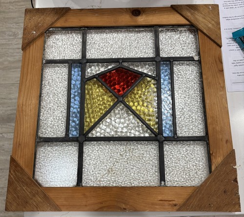 Vintage stained glass panel - vintage,