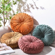 Velvet Round Throw Pillows
