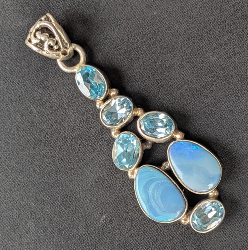 Sterling silver blue topaz and - silver,
