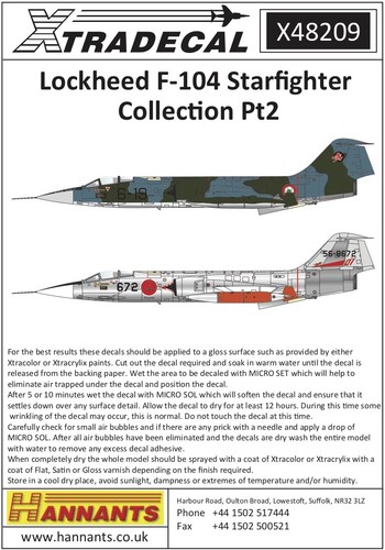 Xtradecal x48209 lockheed - 1:48,