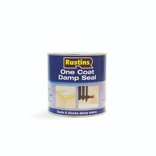 Rustins One Coat Damp Seal permanently covers damp and water stains 250/500ml/1L
