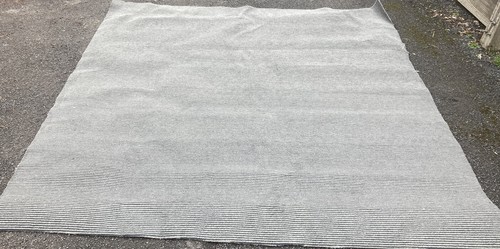 Grey stripe carpet off cut - stripe,