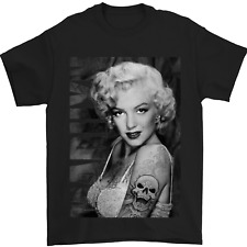 Marilyn Tattoo Mens T-Shirt 100% Cotton